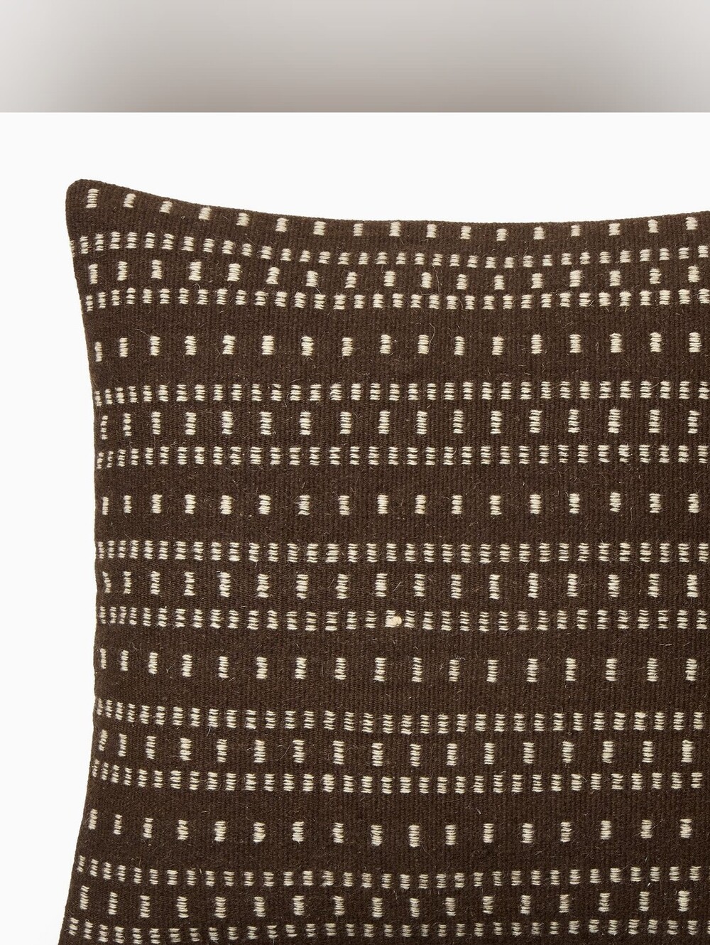 West Elm Brown Woven Pattern Decorative Pillow
